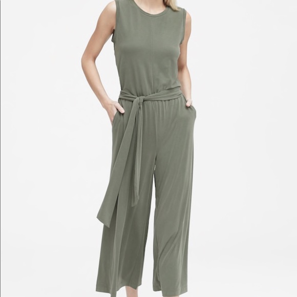 Banana Republic Pants - BR Sandwash Modal Cropped Wide-Leg Jumpsuit NWT